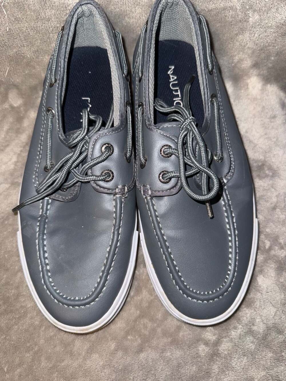 Nautica Spinnaker Men's Gray Boat Shoes Size 8